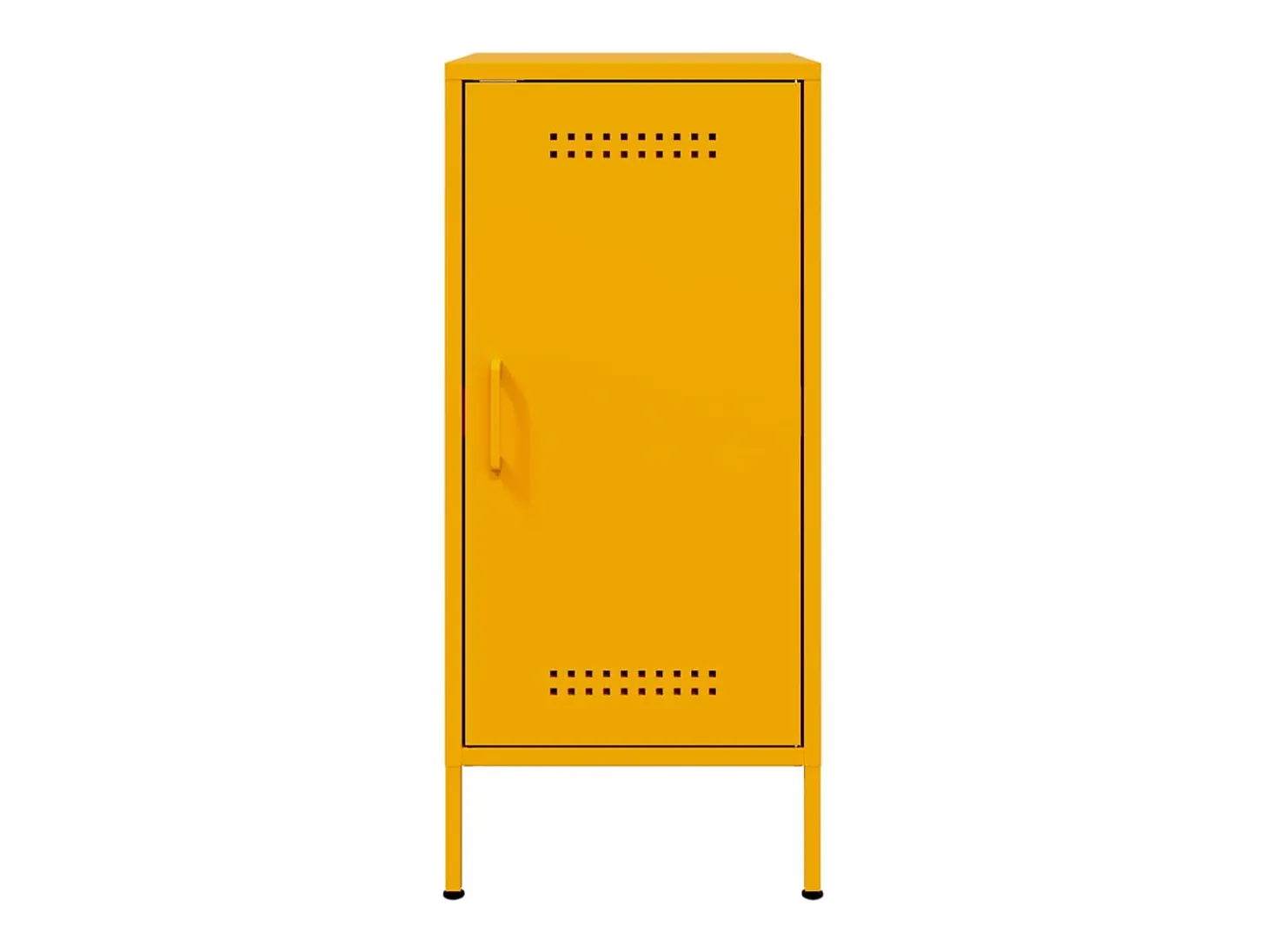 Aparadores 2 unidades acero amarillo mostaza 36x39x79 cm