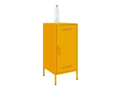 Aparadores 2 unidades acero amarillo mostaza 36x39x79 cm