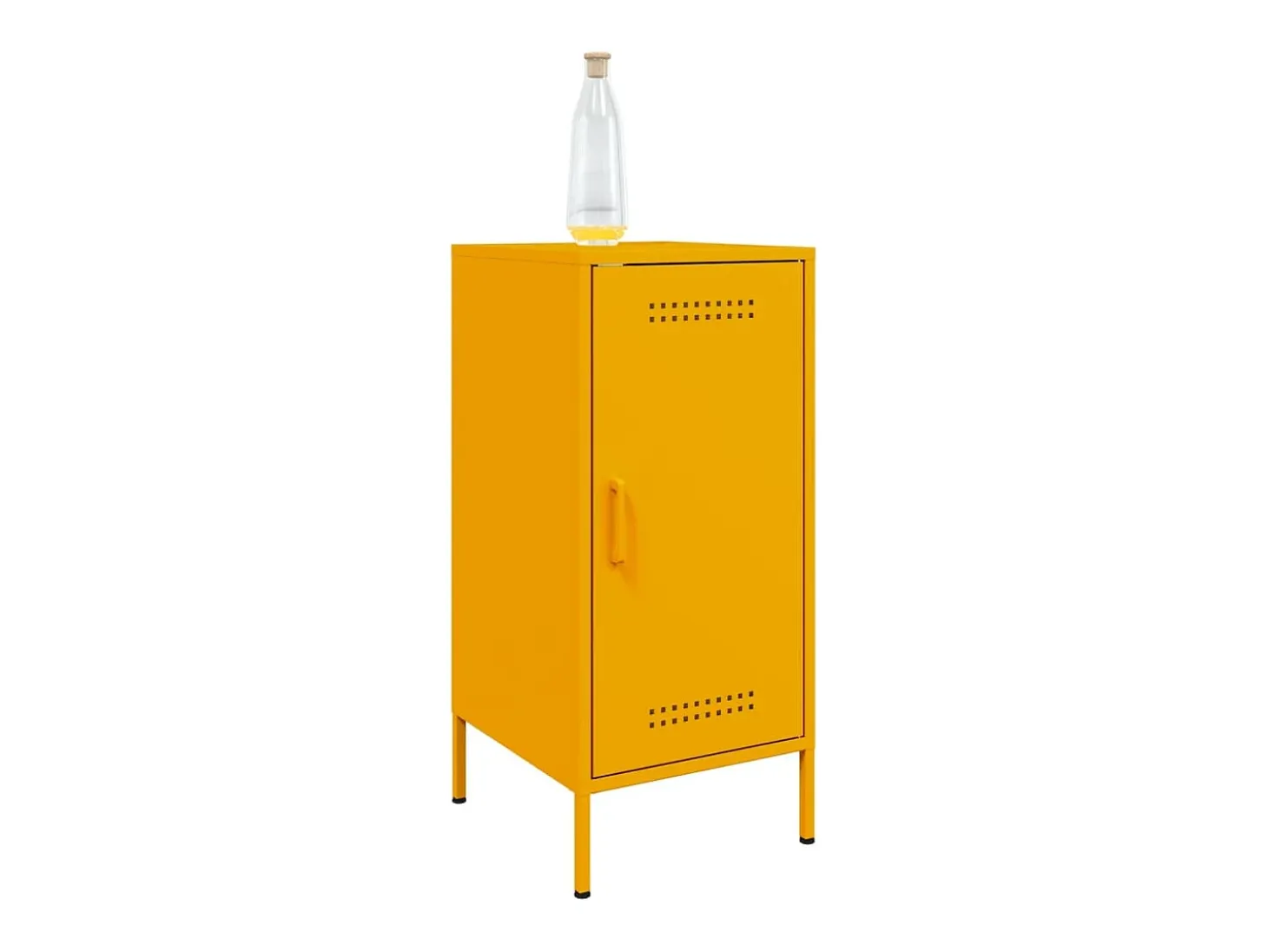 Aparadores 2 unidades acero amarillo mostaza 36x39x79 cm