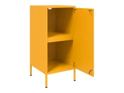 Aparadores 2 unidades acero amarillo mostaza 36x39x79 cm