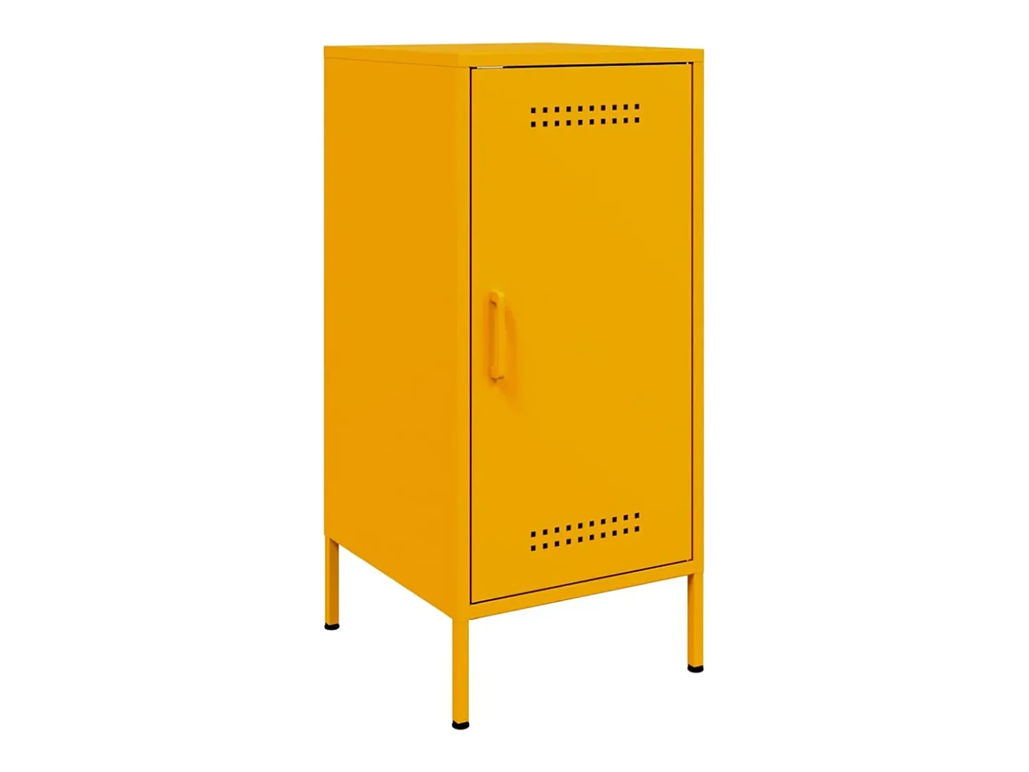 Aparadores 2 unidades acero amarillo mostaza 36x39x79 cm