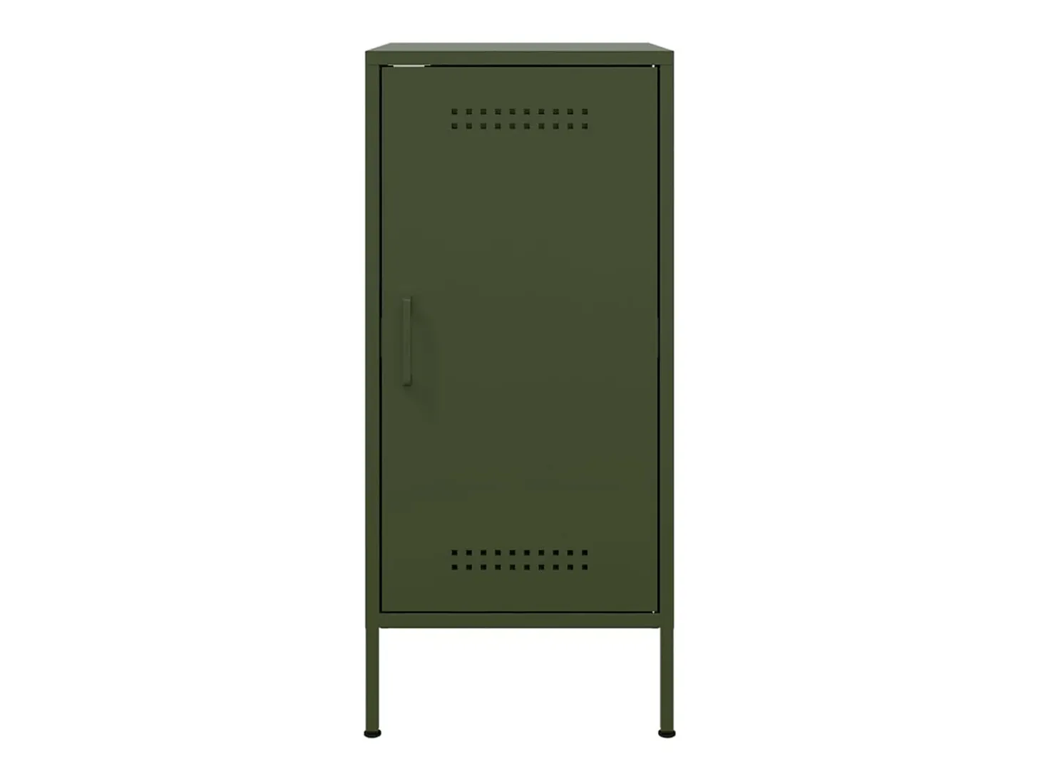Aparadores 2 unidades acero verde oliva 36x39x79 cm
