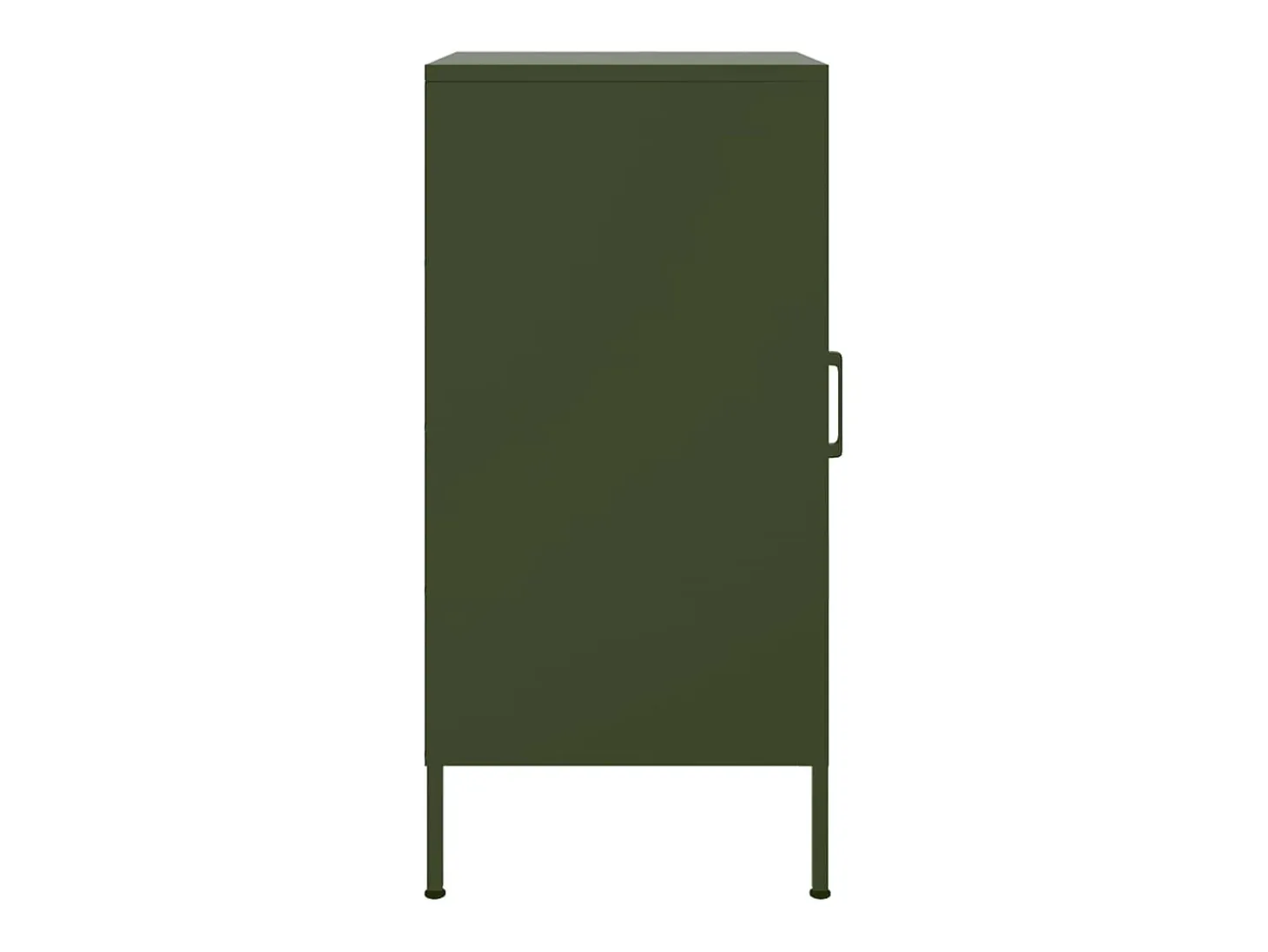 Aparadores 2 unidades acero verde oliva 36x39x79 cm