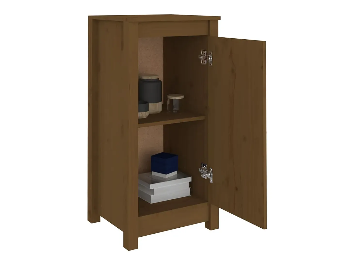 Aparadores 2 unidades madera maciza de pino marrón miel 40x35x80 cm