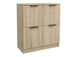 Aparadores 2 unidades madera contrachapada roble Sonoma 60x30x70 cm