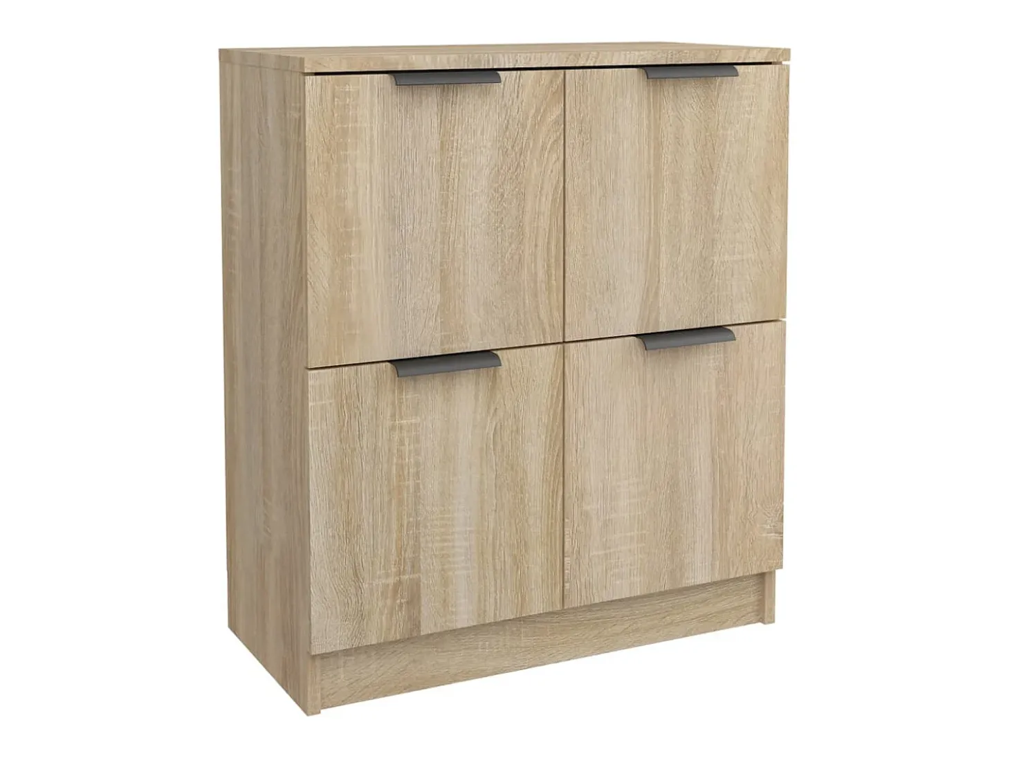 Aparadores 2 unidades madera contrachapada roble Sonoma 60x30x70 cm