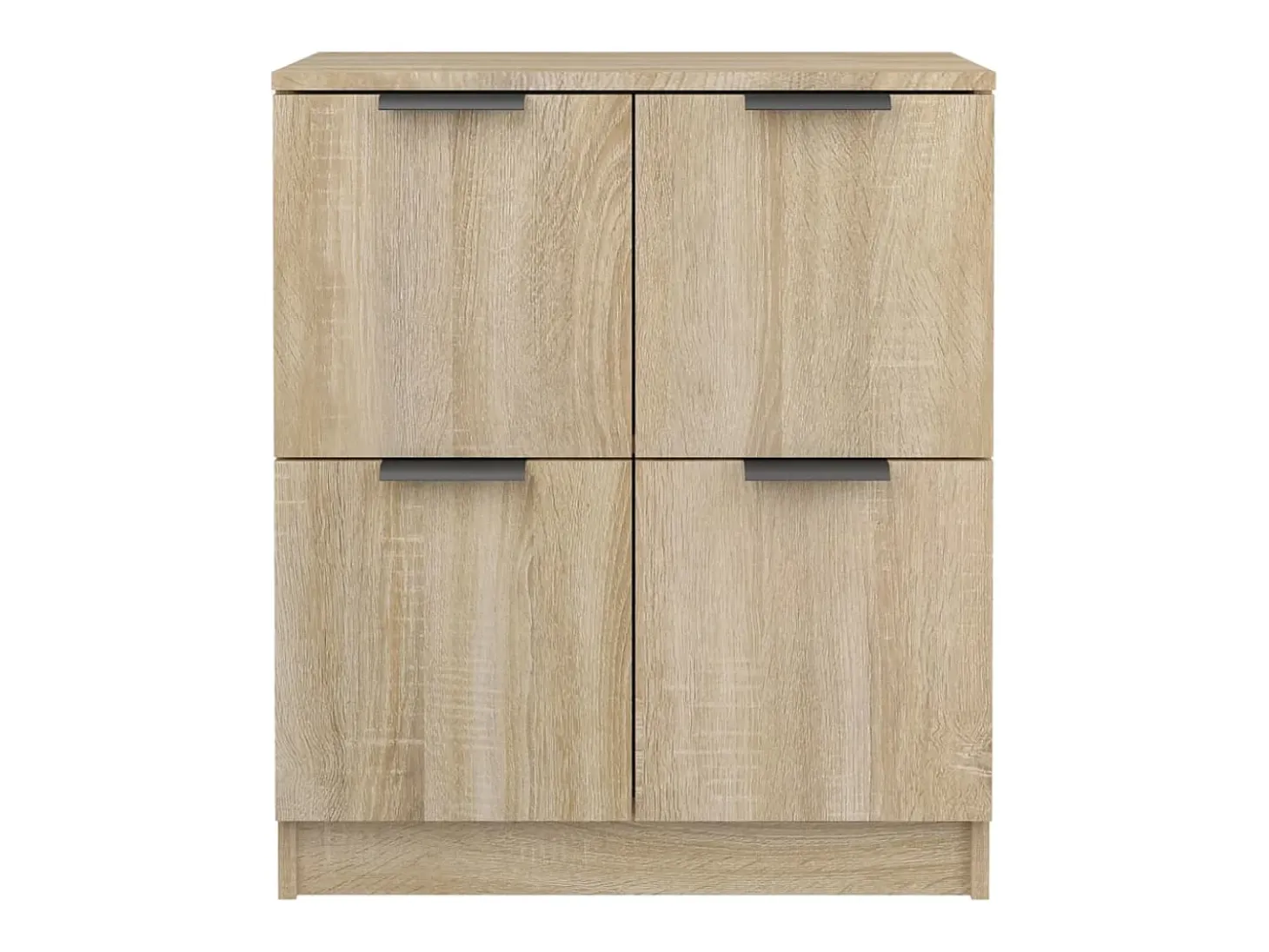 Aparadores 2 unidades madera contrachapada roble Sonoma 60x30x70 cm