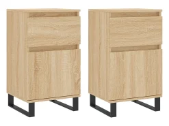 Aparadores 2 unidades madera de ingeniería roble Sonoma 40x35x70 cm