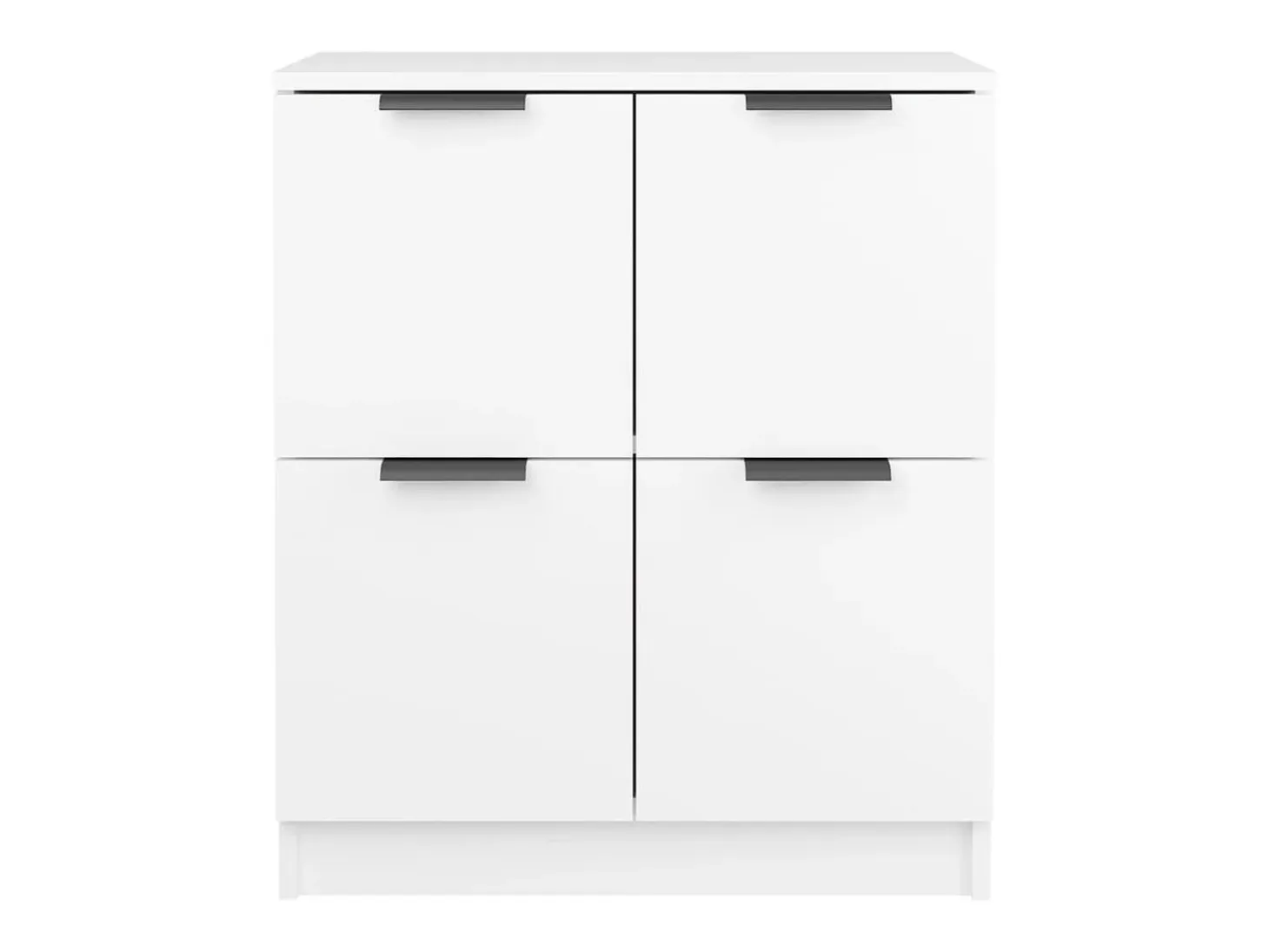Aparadores 2 unidades madera contrachapada blanco 60x30x70 cm