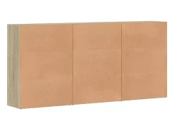 Aparadores de 3 piezas roble sonoma 60x31x84 cm madera de ingeniería