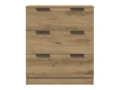 Aparadores de 3 piezas, roble hecho a mano, 60x30x70 cm, madera de ingeniería