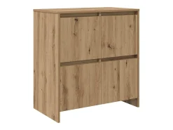Aparadores de 3 piezas, roble hecho a mano, 70 x 41 x 75 cm, madera de ingeniería