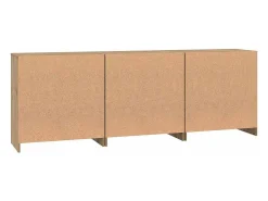 Aparadores de 3 piezas, roble hecho a mano, 70 x 41 x 75 cm, madera de ingeniería