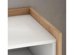 Aparadores para salón, 156x80x37 cm, 3 Puertas, Armario, zapatero, Blanco y roble soft