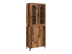 Armario alto 2 piezas Madera antigua 69,5 x 34 x 180 cm