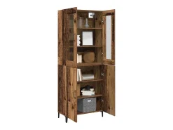 Armario alto 2 piezas Madera antigua 69,5 x 34 x 180 cm