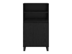 Armario alto negro 60 x 36 x 110 cm Madera de ingeniería
