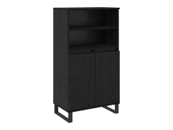 Armario alto negro 60 x 36 x 110 cm Madera de ingeniería