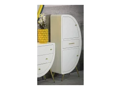 Armario Aparador VKH29, Blanco, 60x32x133 cm, Kendra Home
