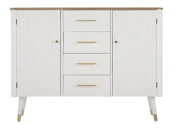 Armario Aparador VKH24, Blanco, 117x37x90 cm, Kendra Home