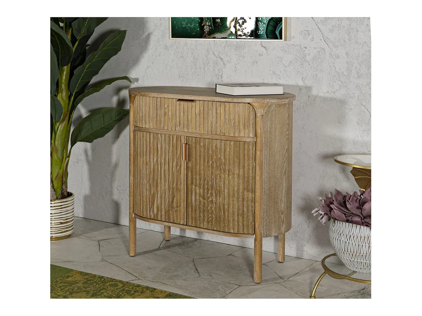 Armario Aparador VKH767, Marrón, 81x46x82 cm, Kendra Home