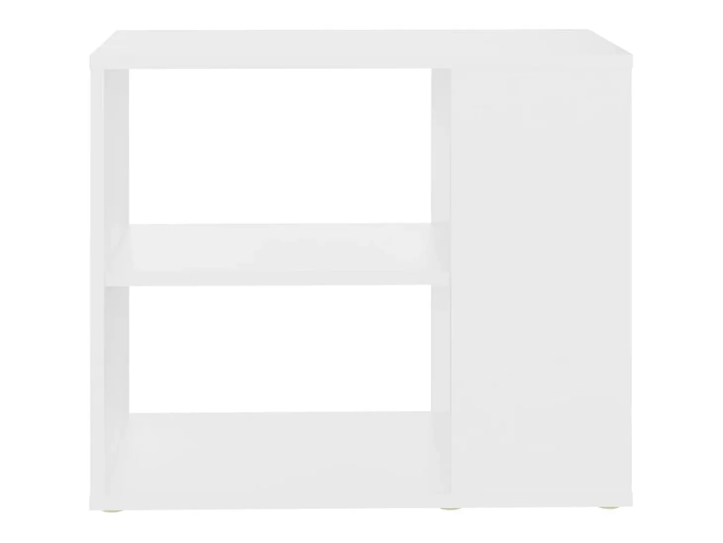 Armario auxiliar de madera contrachapada blanco 60x30x50 cm