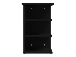 Armario auxiliar de madera contrachapada negro 35x35x55 cm