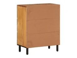 Armario auxiliar madera maciza de acacia 60x33x75 cm