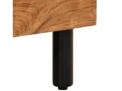 Armario auxiliar madera maciza de acacia 60x33x75 cm
