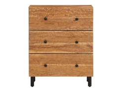 Armario auxiliar madera maciza de acacia 60x33x75 cm