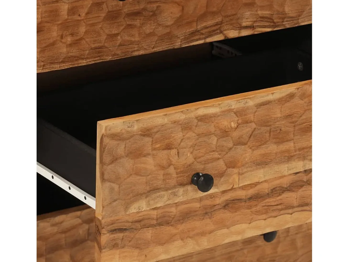 Armario auxiliar madera maciza de acacia 60x33x75 cm