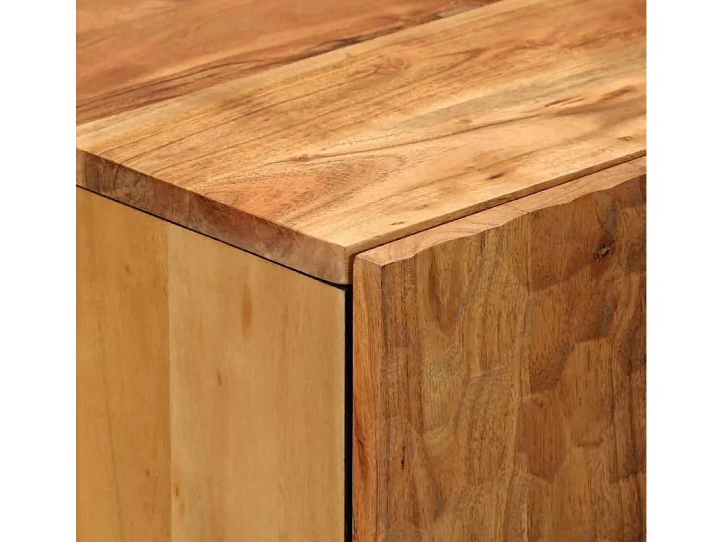 Armario auxiliar madera maciza de acacia 40x33x75 cm