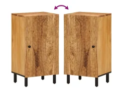 Armario auxiliar madera maciza de acacia 40x33x75 cm
