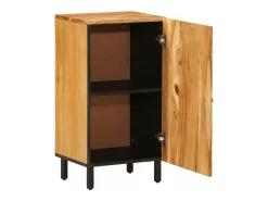 Armario auxiliar madera maciza de acacia 40x33x75 cm