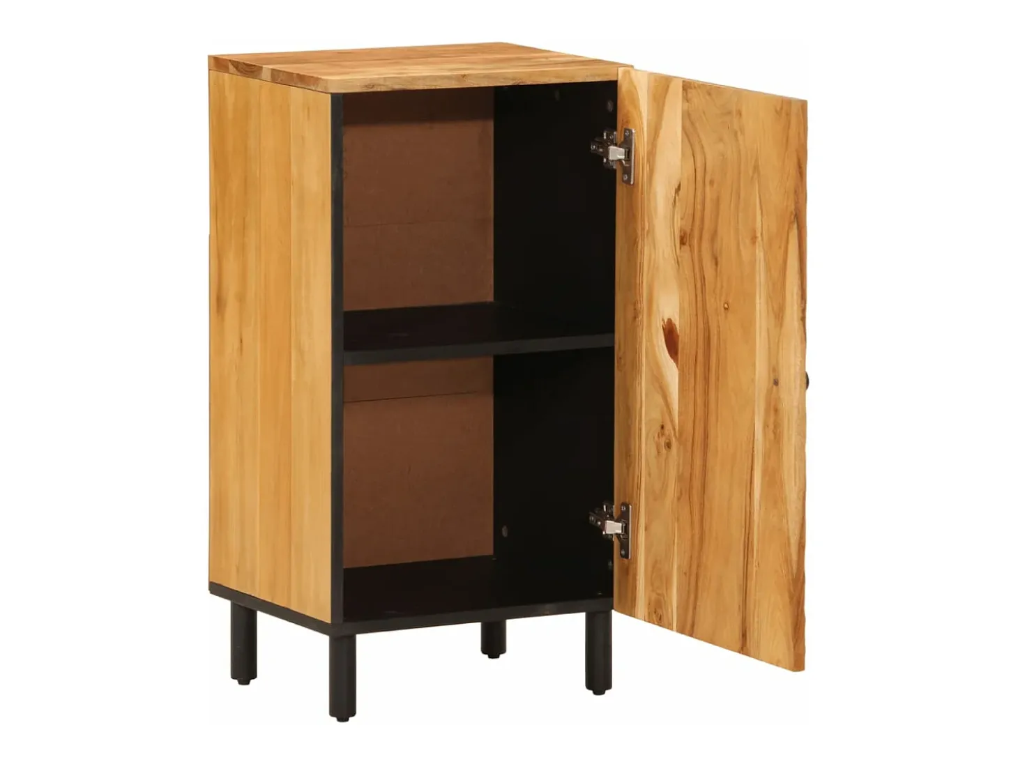 Armario auxiliar madera maciza de acacia 40x33x75 cm
