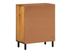 Armario auxiliar madera maciza de acacia 60x33x75 cm