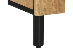 Armario auxiliar madera maciza de mango 90x33x75 cm
