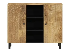 Armario auxiliar madera maciza de mango 90x33x75 cm