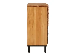 Armario auxiliar madera maciza de acacia 80x33x75 cm