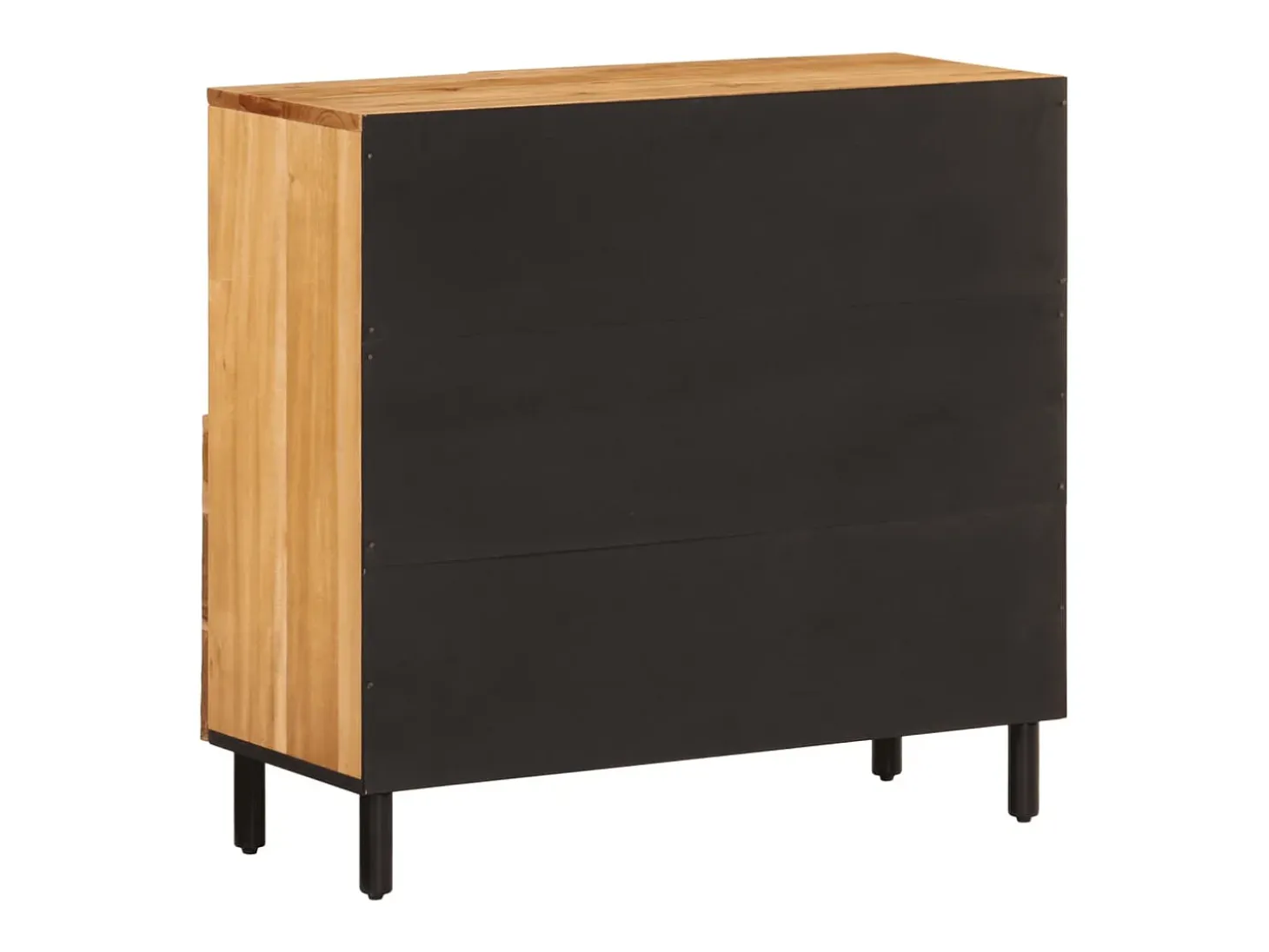 Armario auxiliar madera maciza de acacia 80x33x75 cm