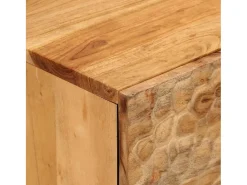 Armario auxiliar madera maciza de acacia 80x33x75 cm