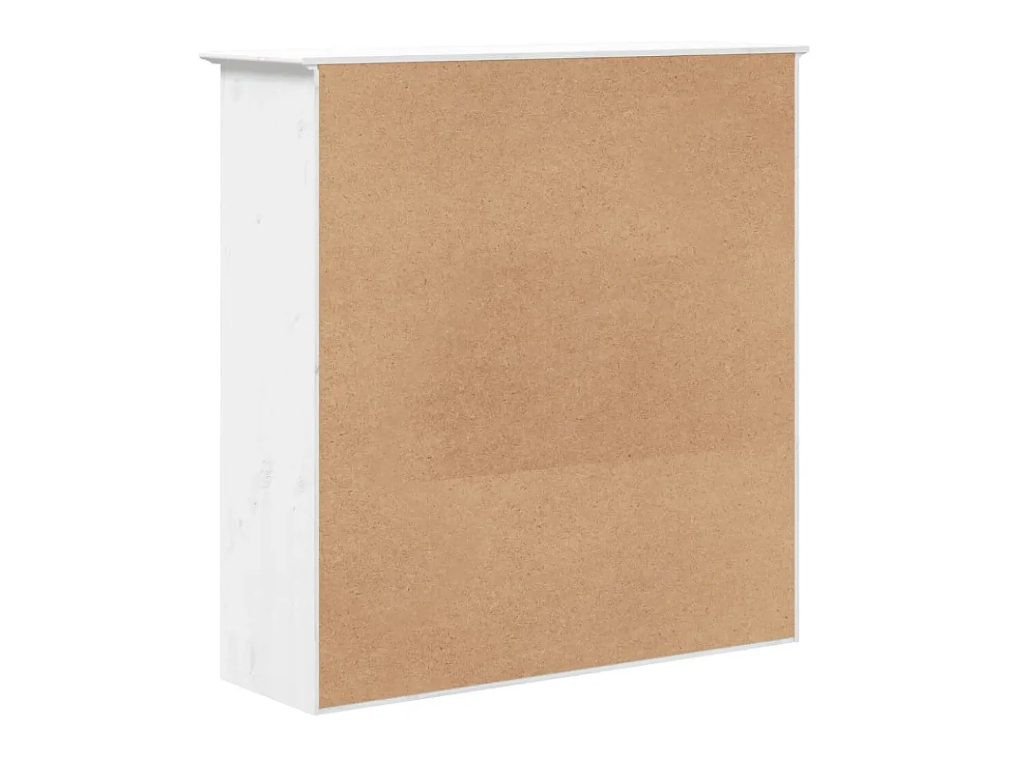 Armario BODO blanco con puertas de cristal, madera maciza de pino