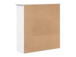 Armario con puertas de vidrio BODO madera maciza pino blanco