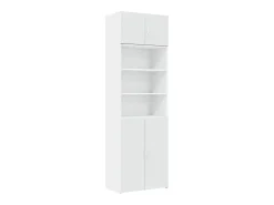Armario de almacenaje blanco 70x42,5x225 cm madera de ingeniería
