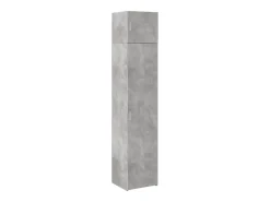 Armario de almacenaje estrecho gris hormigón 45x42,5x225 cm