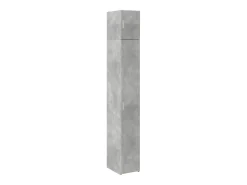 Armario de almacenaje estrecho gris hormigón 30x42,5x225 cm
