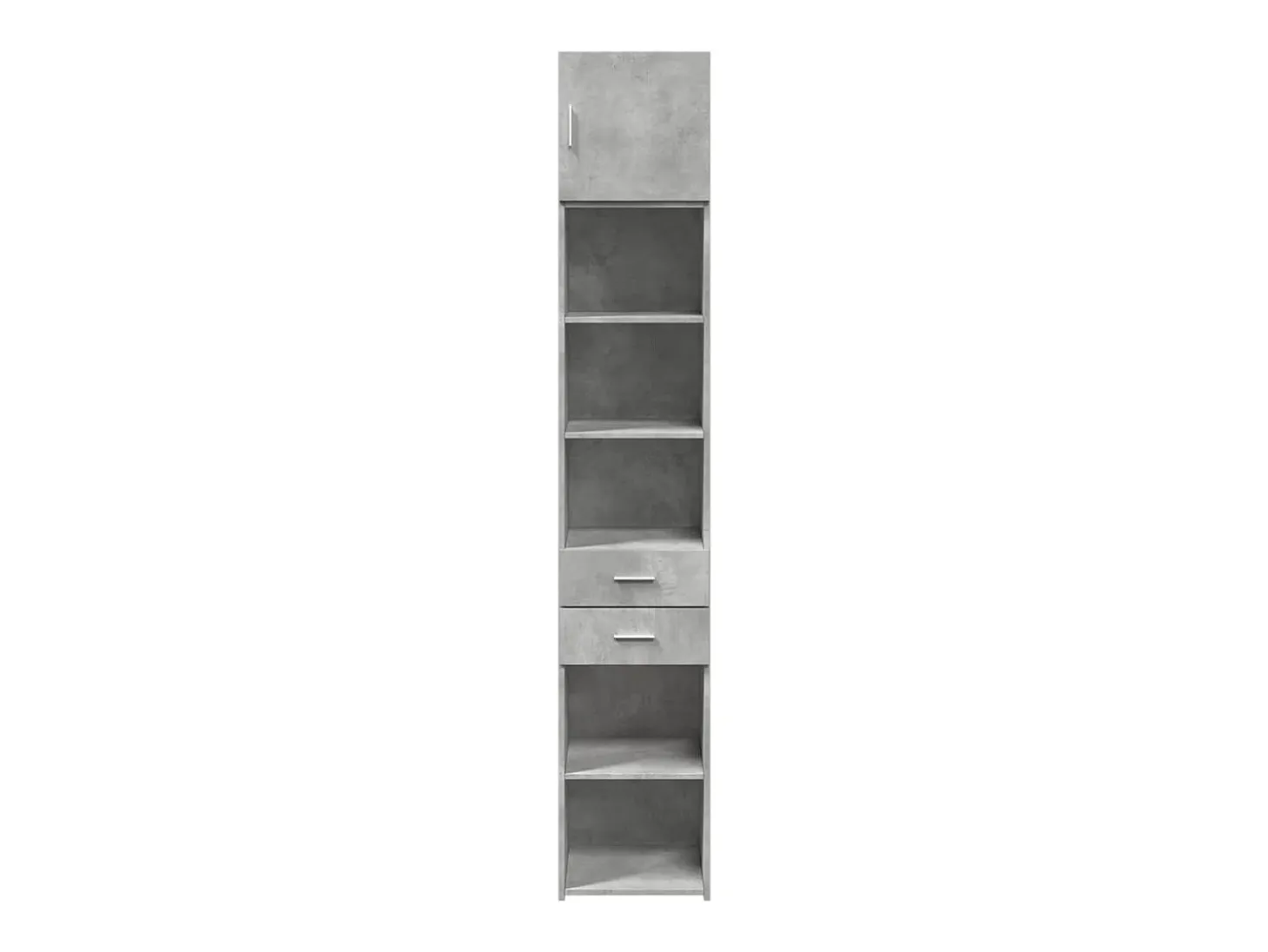 Armario de almacenaje estrecho gris hormigón 40x42,5x225 cm