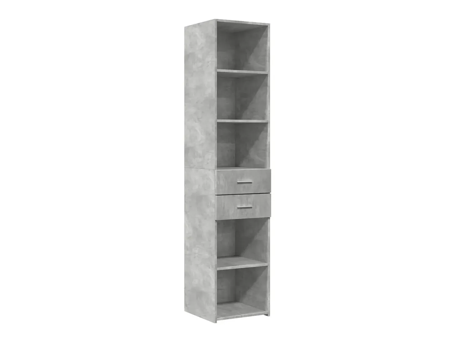 Armario de almacenaje estrecho gris hormigón 40x42,5x225 cm