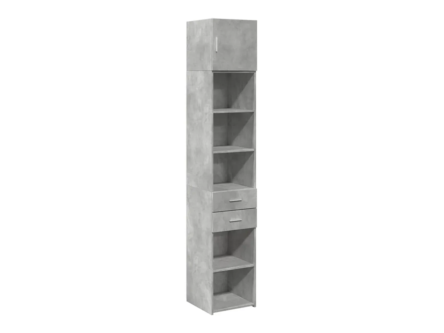 Armario de almacenaje estrecho gris hormigón 40x42,5x225 cm