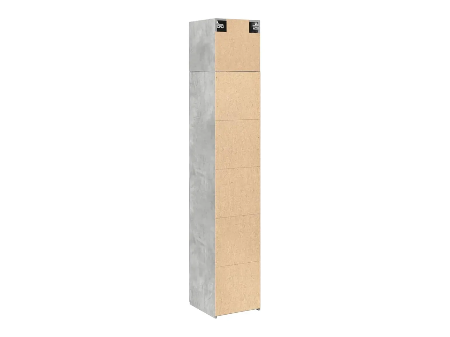 Armario de almacenaje estrecho gris hormigón 40x42,5x225 cm